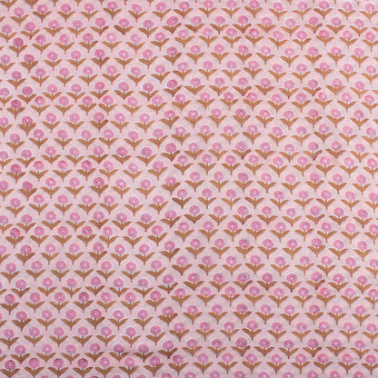 Light Weighted Floral Hand Block Printed Fabric