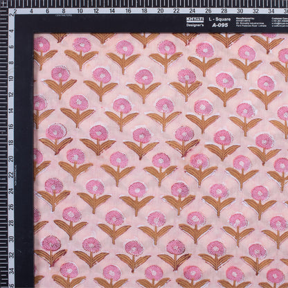 Light Weighted Floral Hand Block Printed Fabric