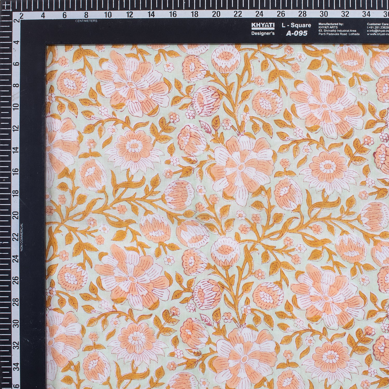 Trendy Hand Block Printed Pink Floral Cotton Fabric
