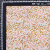 Trendy Hand Block Printed Pink Floral Cotton Fabric