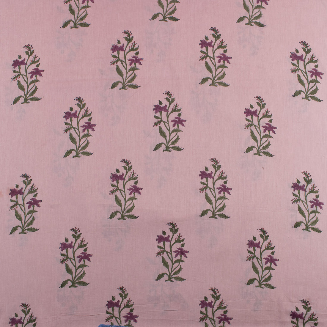 Best Hand Block Printed Red Floral Fabric for Dress