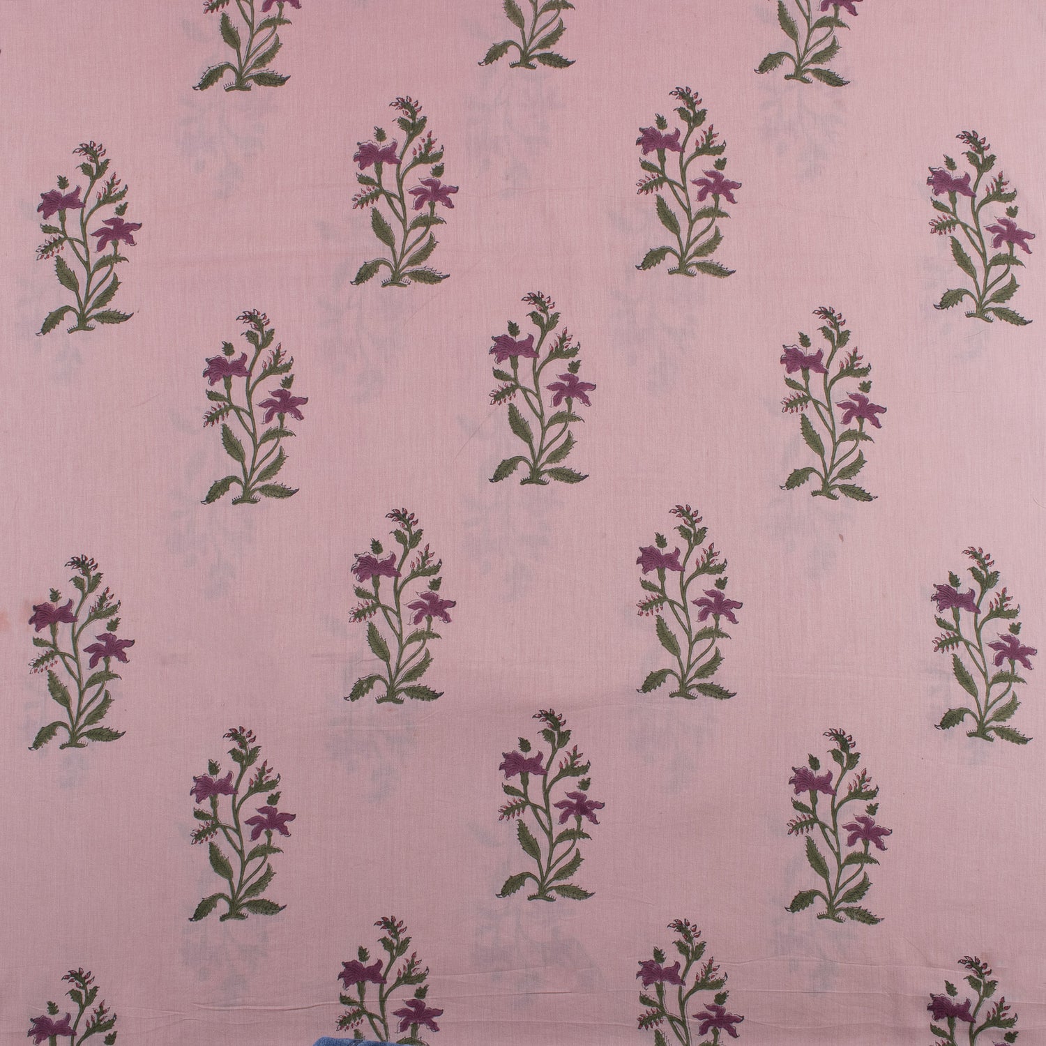 Best Hand Block Printed Red Floral Fabric for Dress