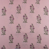 Best Hand Block Printed Red Floral Fabric for Dress