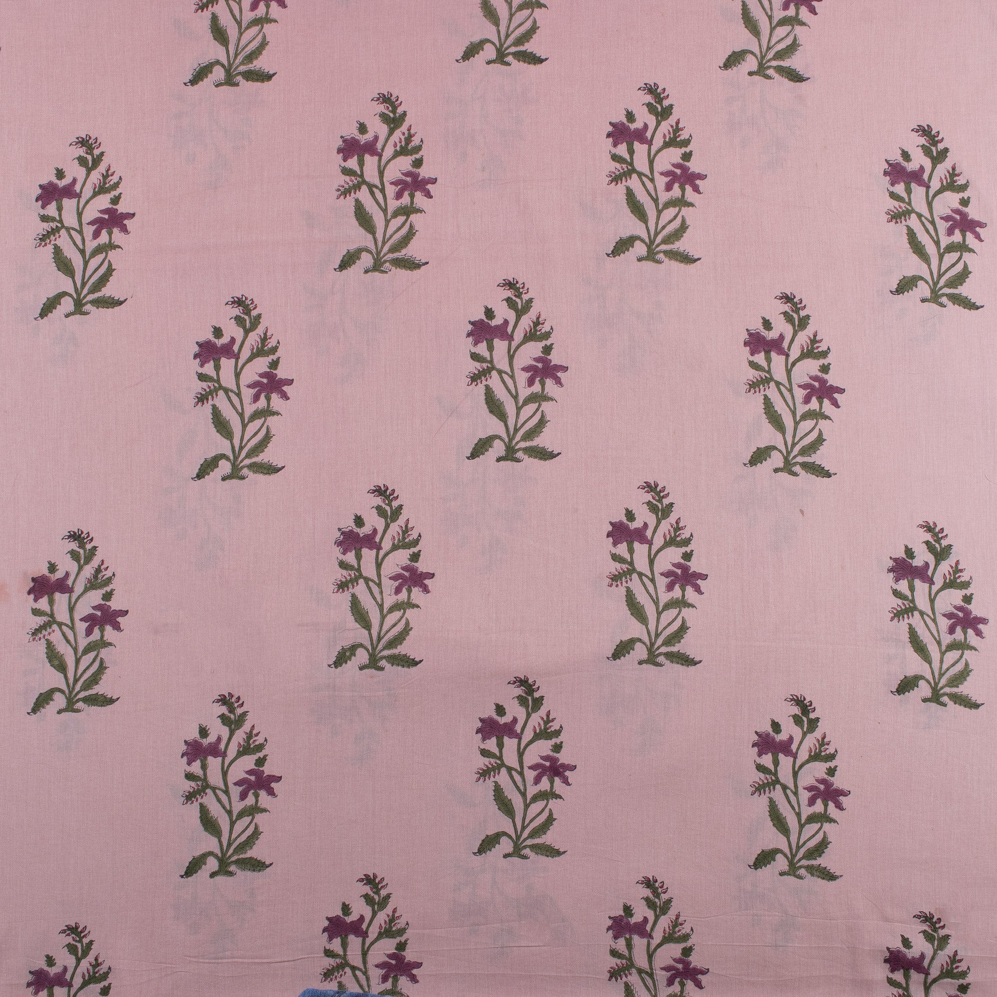 Best Hand Block Printed Red Floral Fabric for Dress