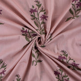 Best Hand Block Printed Red Floral Fabric for Dress