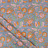 Orange Floral Hand Block Printed Fabric for Daily Wear