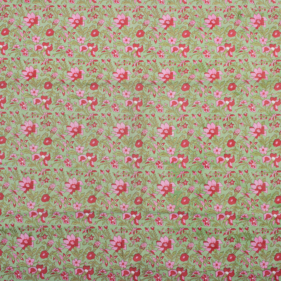 Floral Hand Block Indian Print Fabric Online