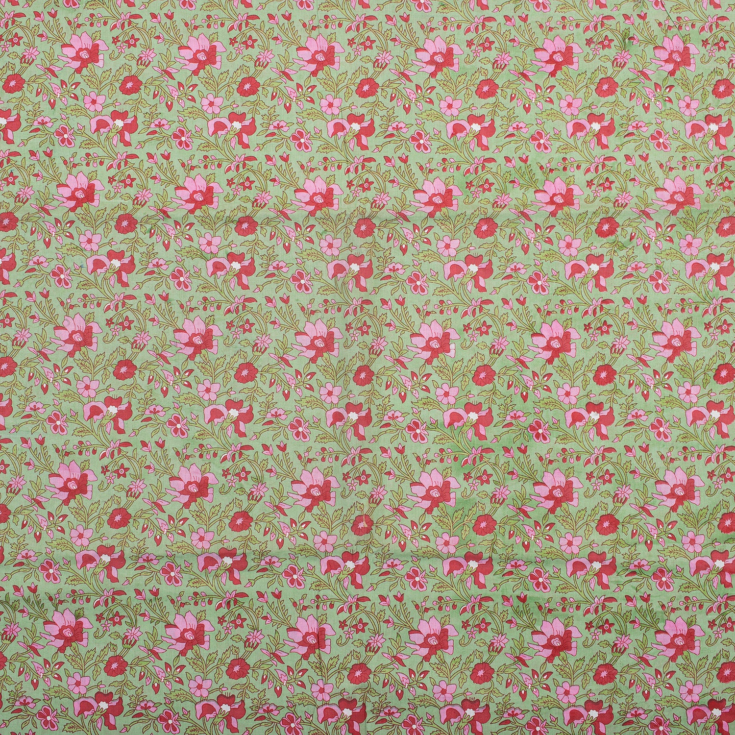 Floral Hand Block Indian Print Fabric Online