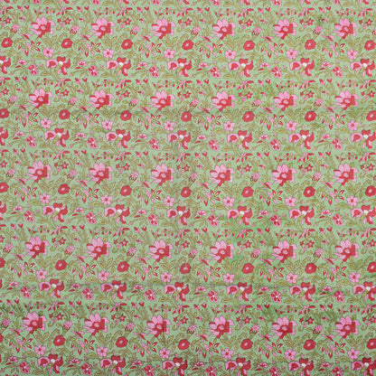 Floral Hand Block Indian Print Fabric Online
