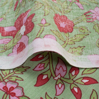 Floral Hand Block Indian Print Fabric Online