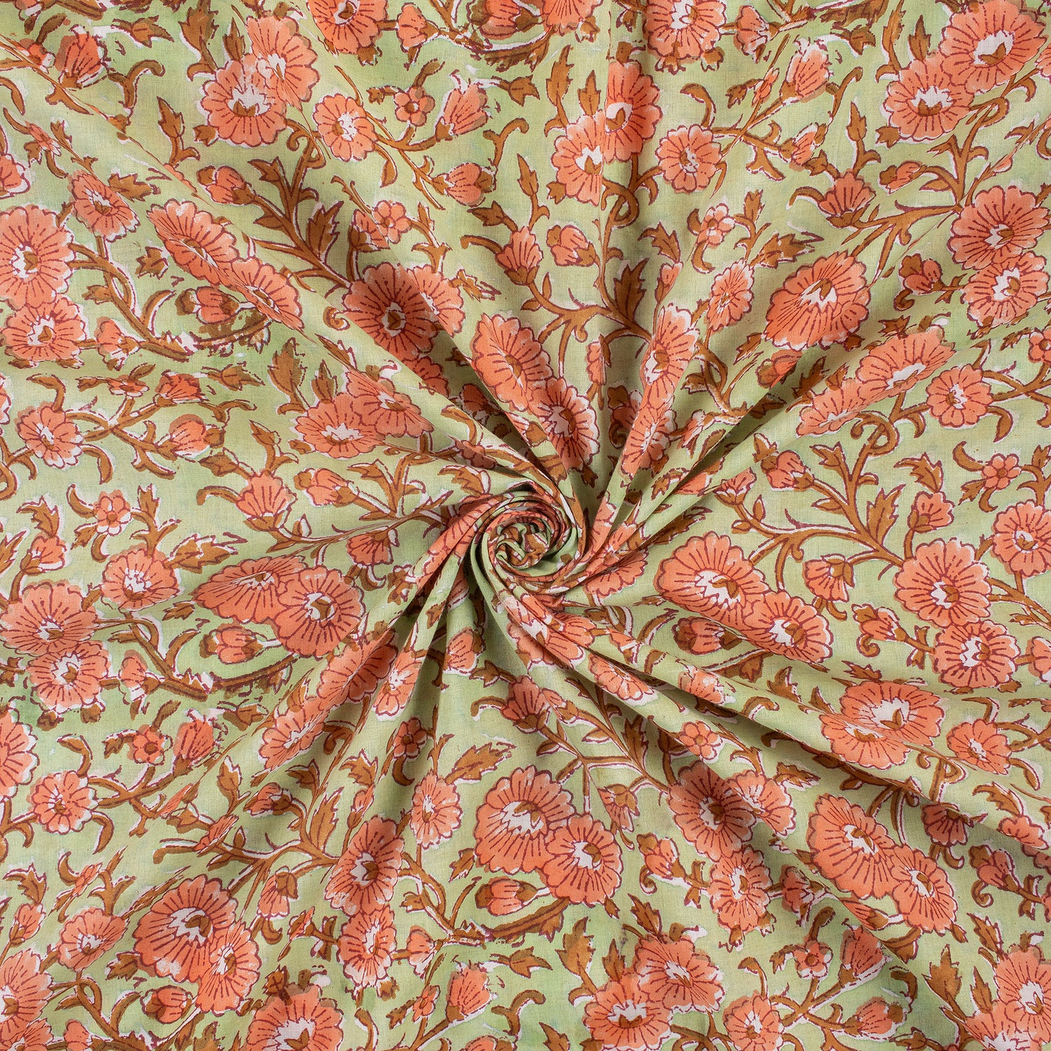 Stylish Handmade Floral Cotton Fabric in India