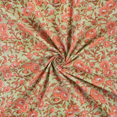 Stylish Handmade Floral Cotton Fabric in India