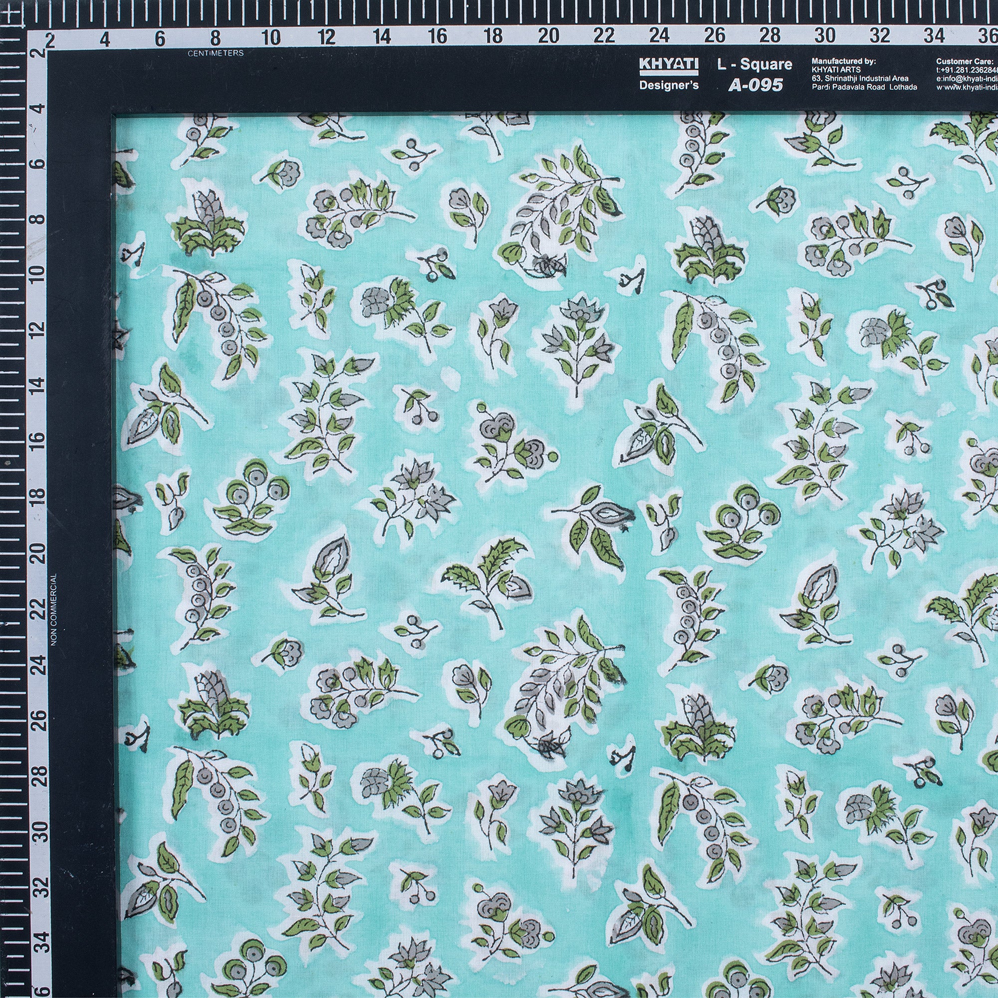 Leaf Indian Hand Block Printed Fabric by Yard