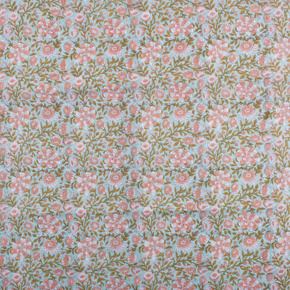 Multi Floral Handmde Printed Cotton Fabric