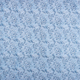 Blue Floral Block Printed Cotton Fabric