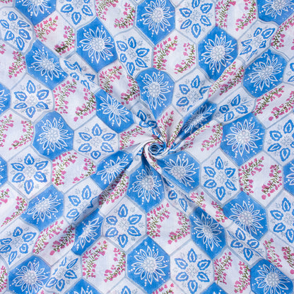 Latest Tie Dye Cotton Geometric Print Fabric