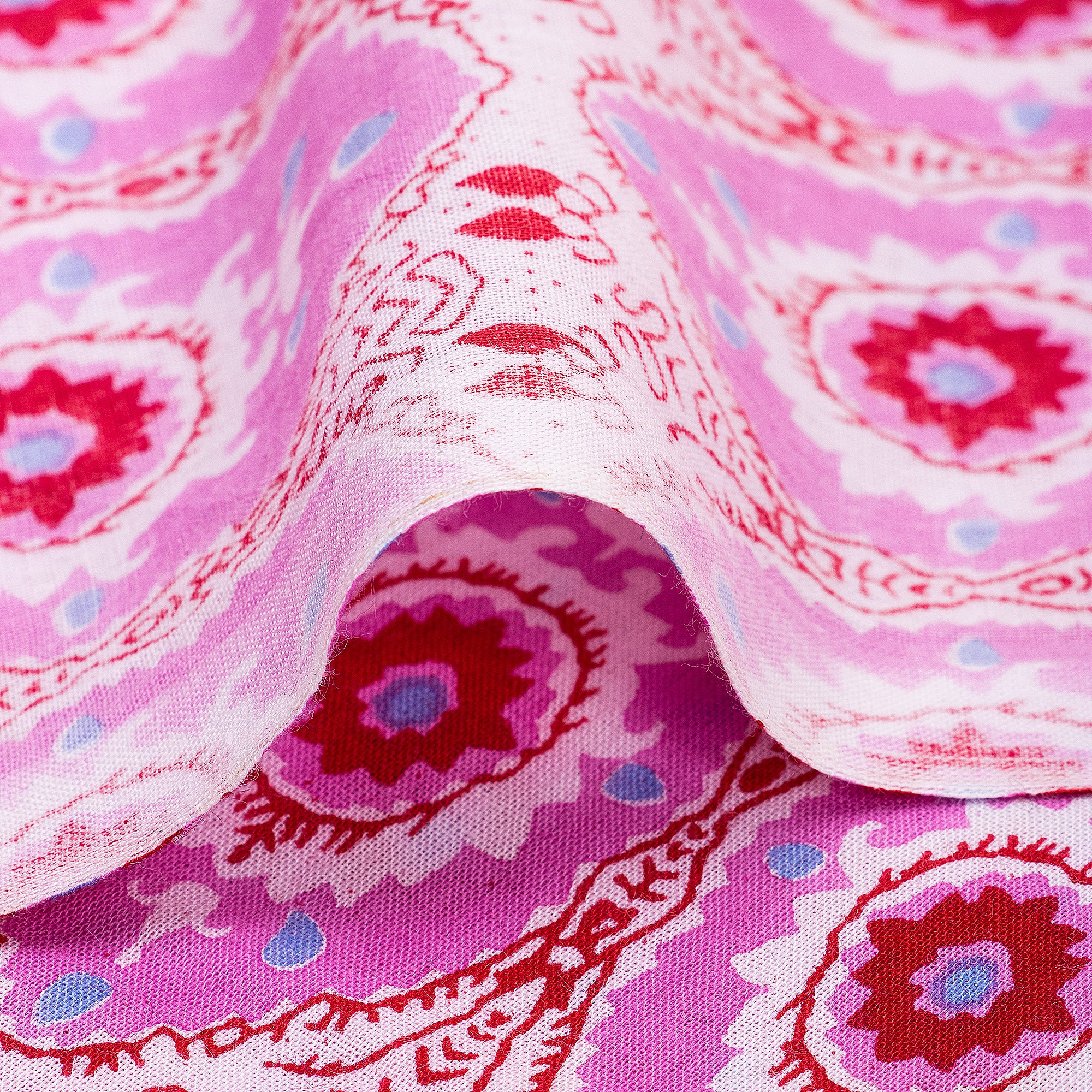 Pink Pure Cotton Running Fabric Material