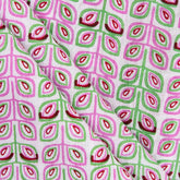 Multicolor Leaf Print Pure Jaipur Block Print Fabric