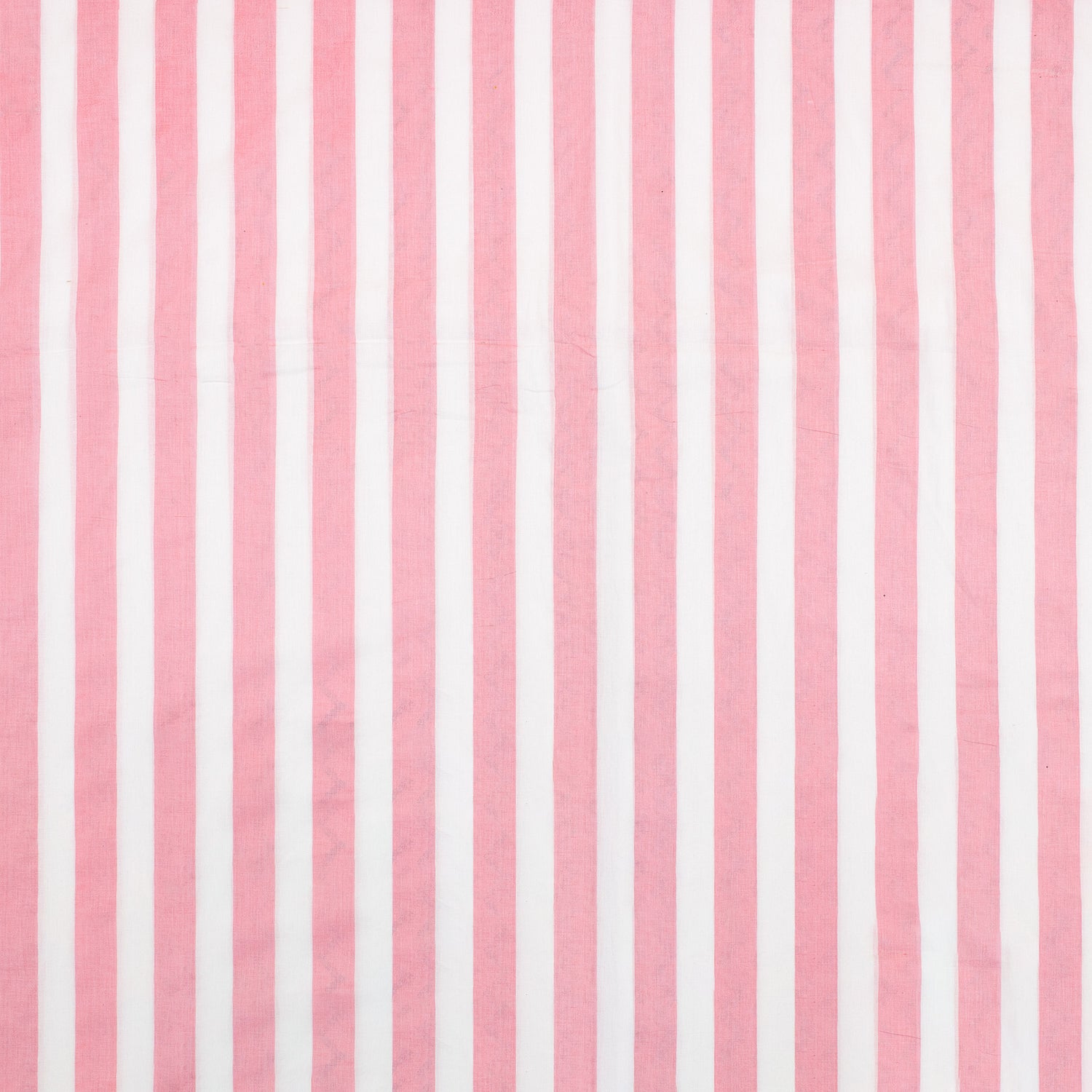 Indian Pink Stripe Hand Block Printed Running Fabric