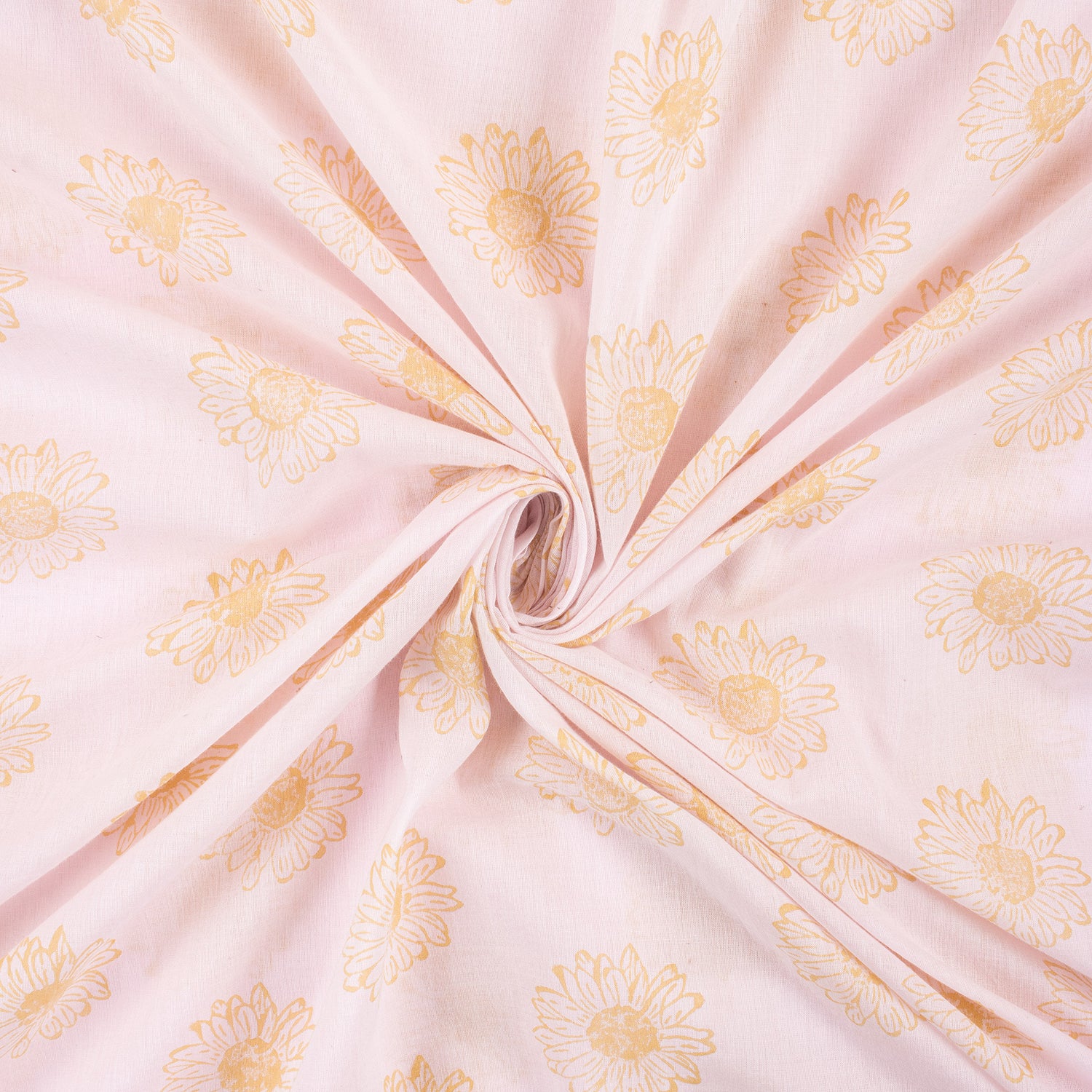 Beautiful Indian Floral Hand Block Printed Cotton Fabric