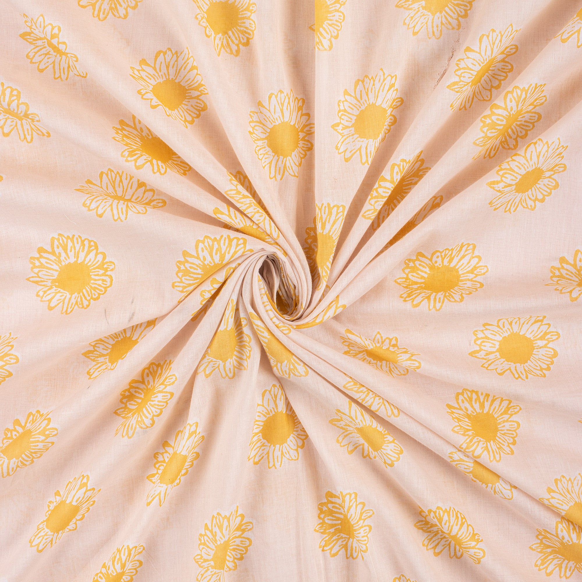 Floral Pure Cotton Hand Block Printed Fabric