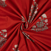 Premium Red Boota Hand Block Printed Fabric