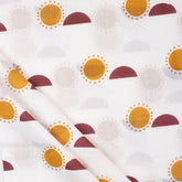 Sun Hand Block Printed Cotton Fabric by Yard