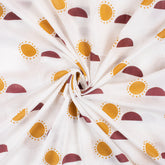 Sun Hand Block Printed Cotton Fabric by Yard