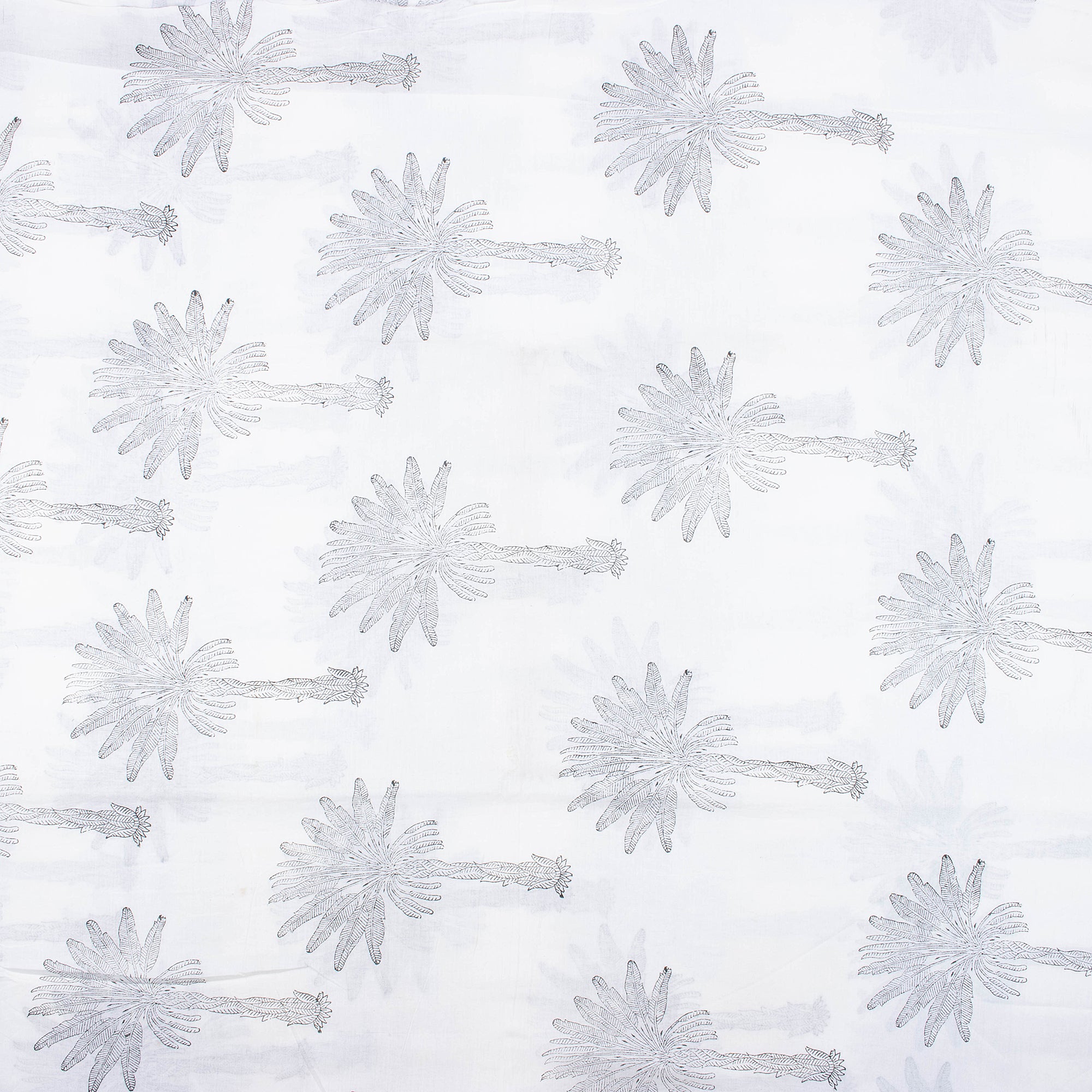 Organic Cotton Fabric Natural Date Palm Printed