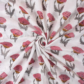 Premium Hand Block Printed Floral Cotton Fabric