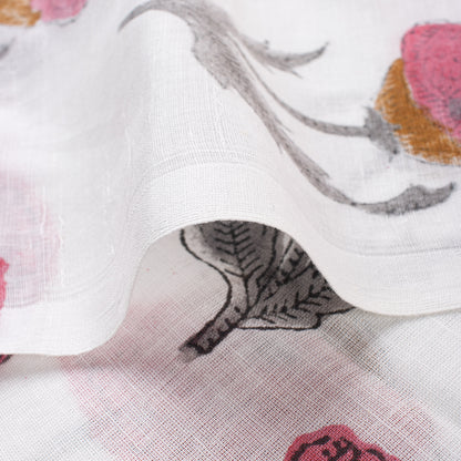 Premium Hand Block Printed Floral Cotton Fabric