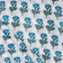 Indian Blue Floral Hand Block Printed Fabric
