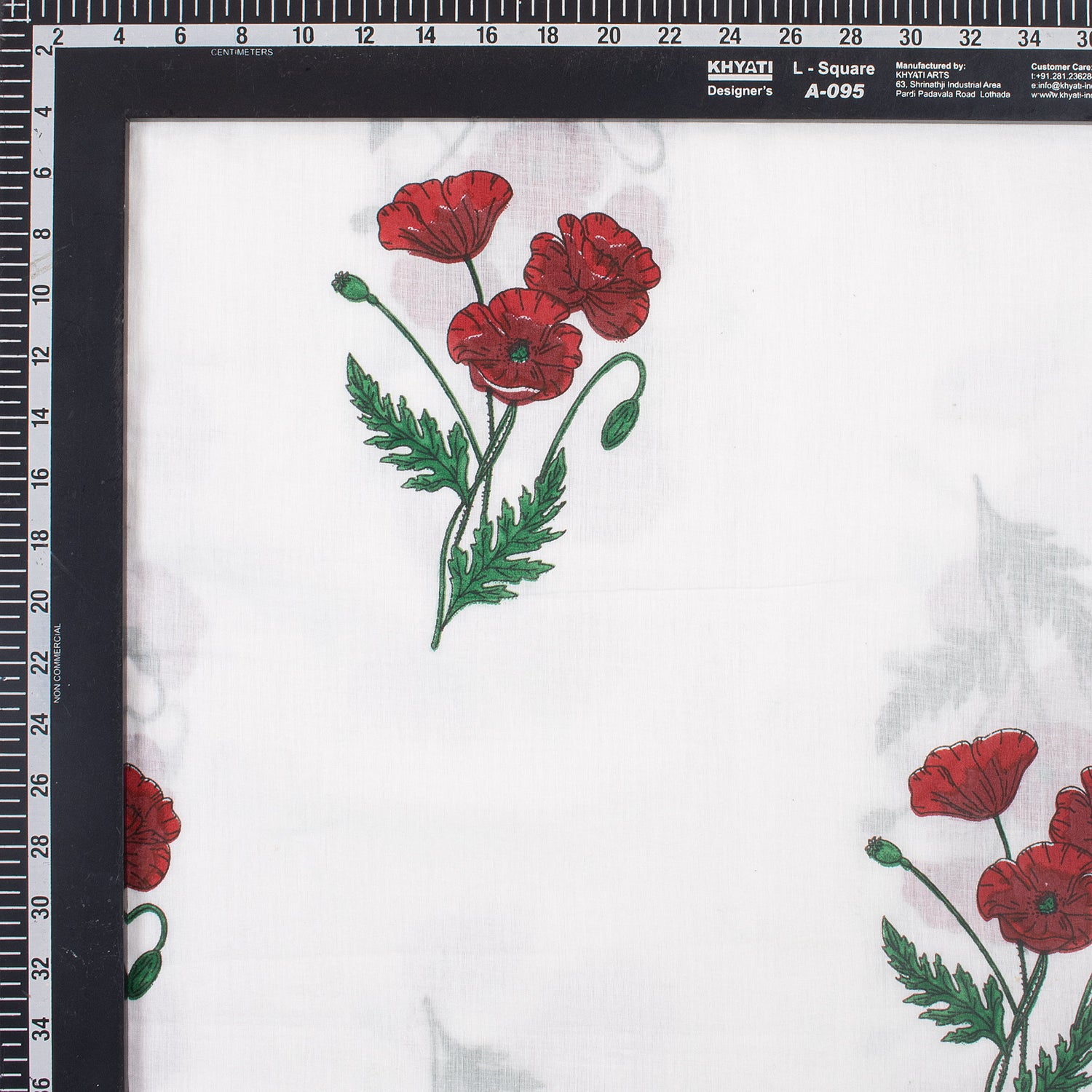 Organic Cotton Floral Hand Block Printed Fabric