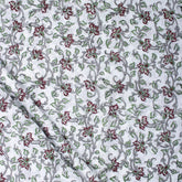 Red Floral Pure Cotton Hand Block Printed Fabric