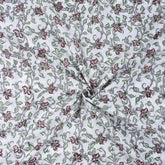 Red Floral Pure Cotton Hand Block Printed Fabric