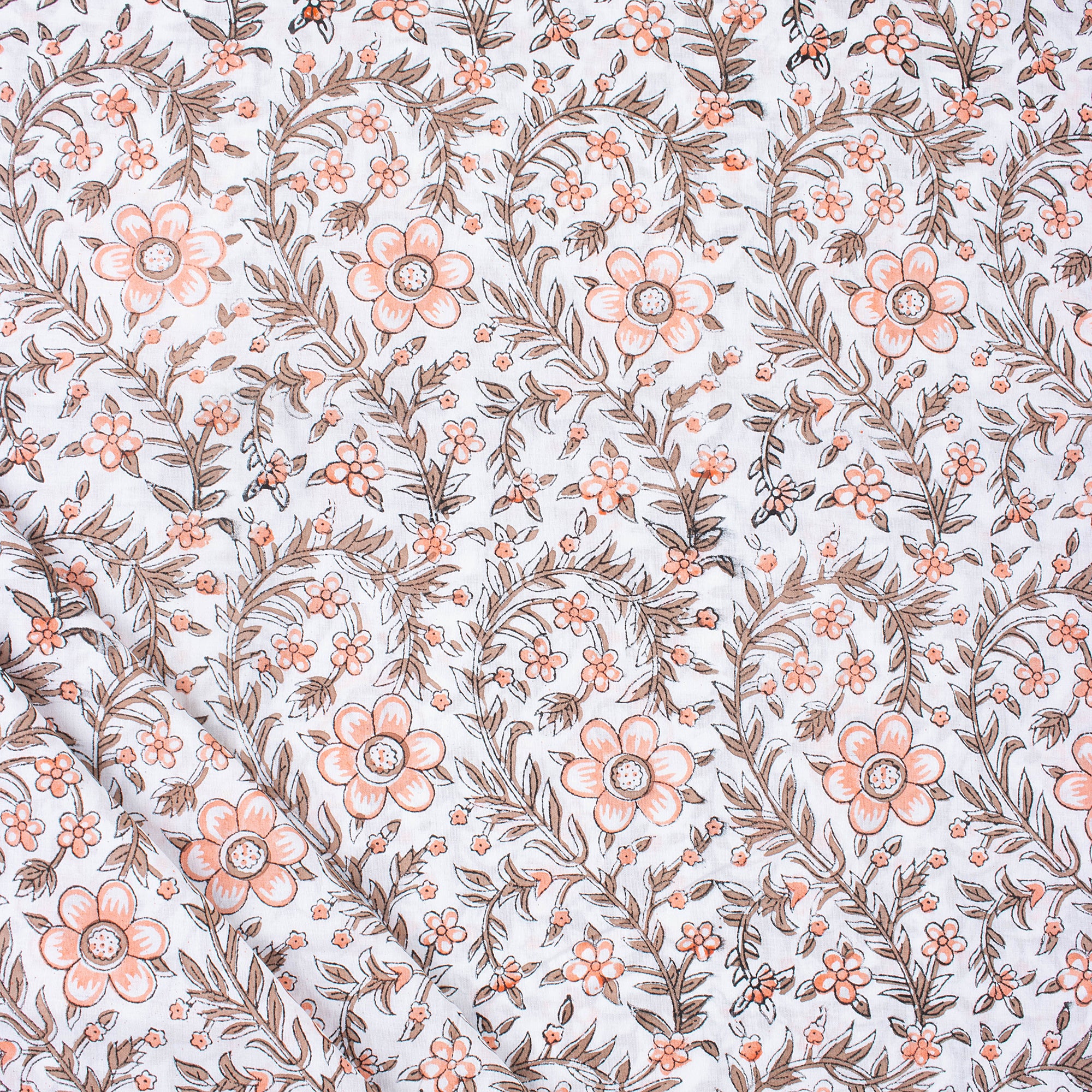 Pink Floral Print Fabric