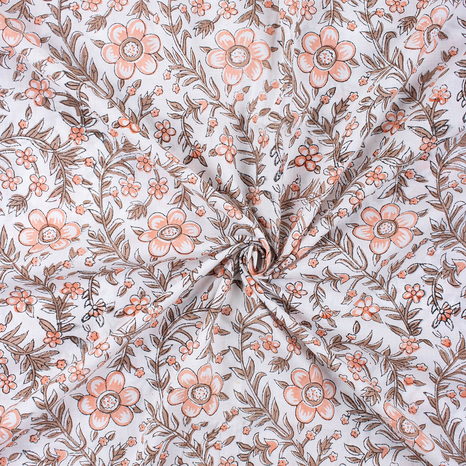 Pink Floral Print Fabric