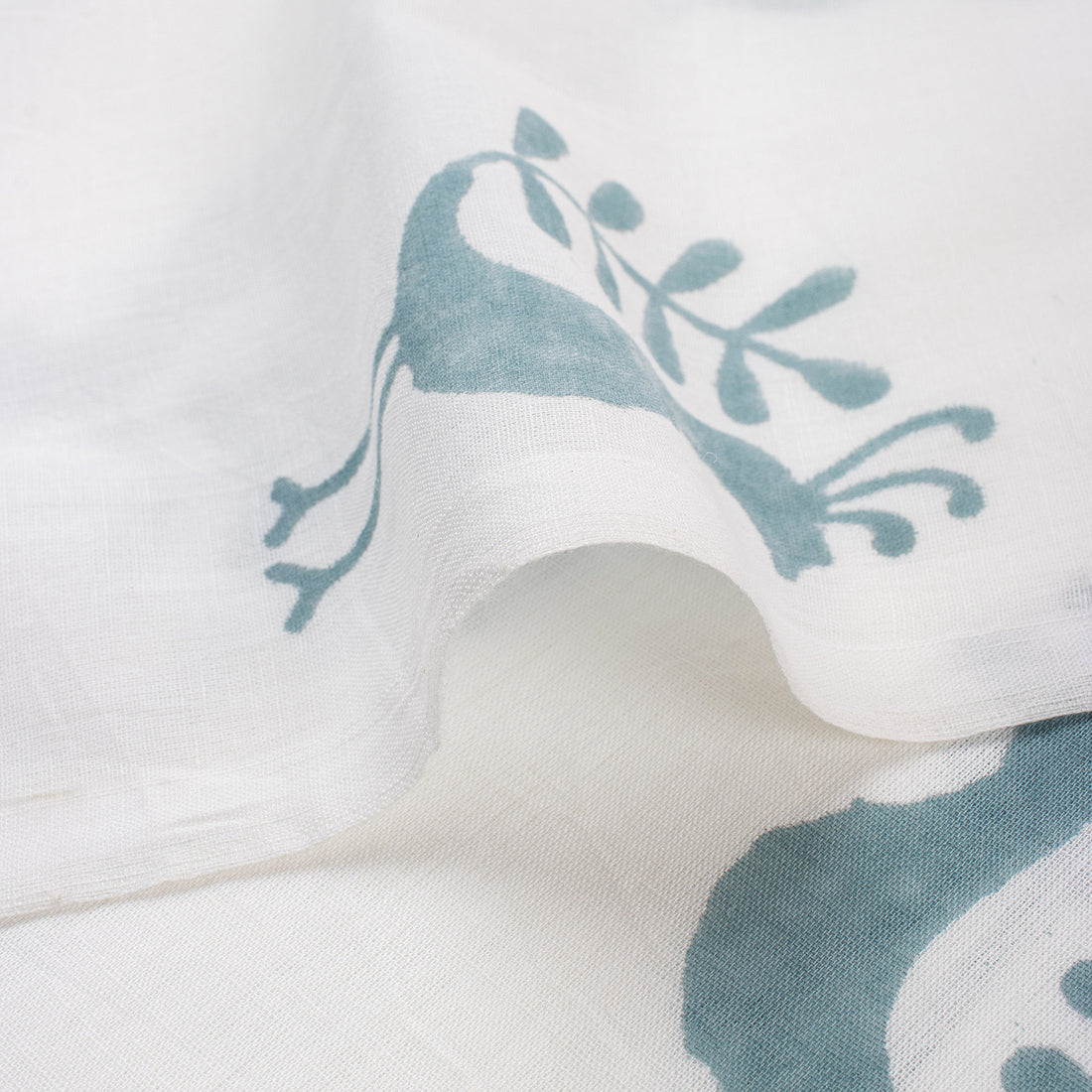 Blue Peacock Handmade Cotton Fabric