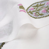 Green Leaf Hand Block Printed Fabric Cloth