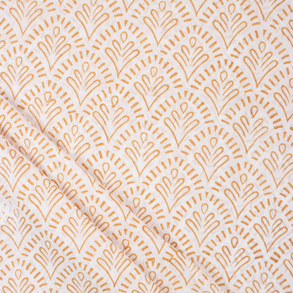 Best Mustard Yellow Hand Block Printed Soft Fabric