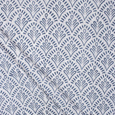 Blue Leaf Hand Block Printed Fabric Online