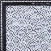 Blue Leaf Hand Block Printed Fabric
