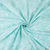 Hand Block Printed Green Leaf Organic Online