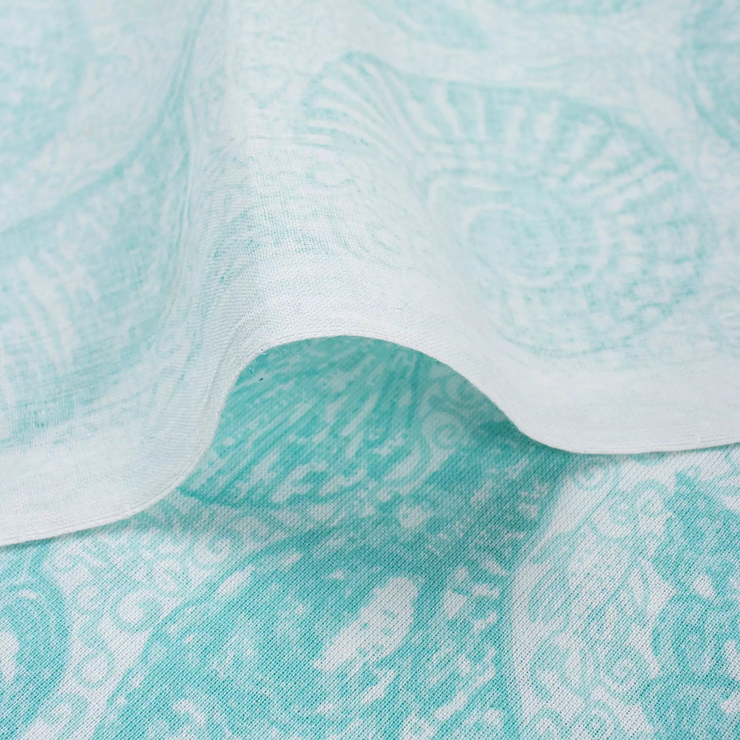 Hand Block Printed Green Leaf Organic Online
