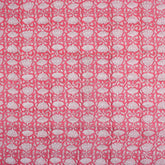 Indian Red Floral Hand Block Printed Fabric
