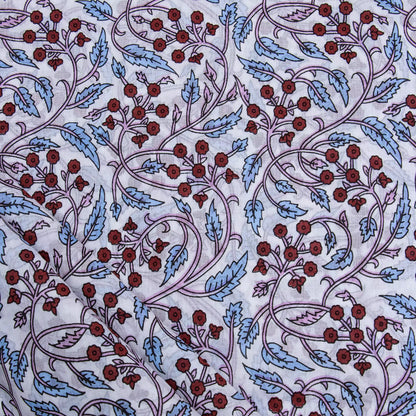 Multi Floral Handmade Printed Cotton Fabric