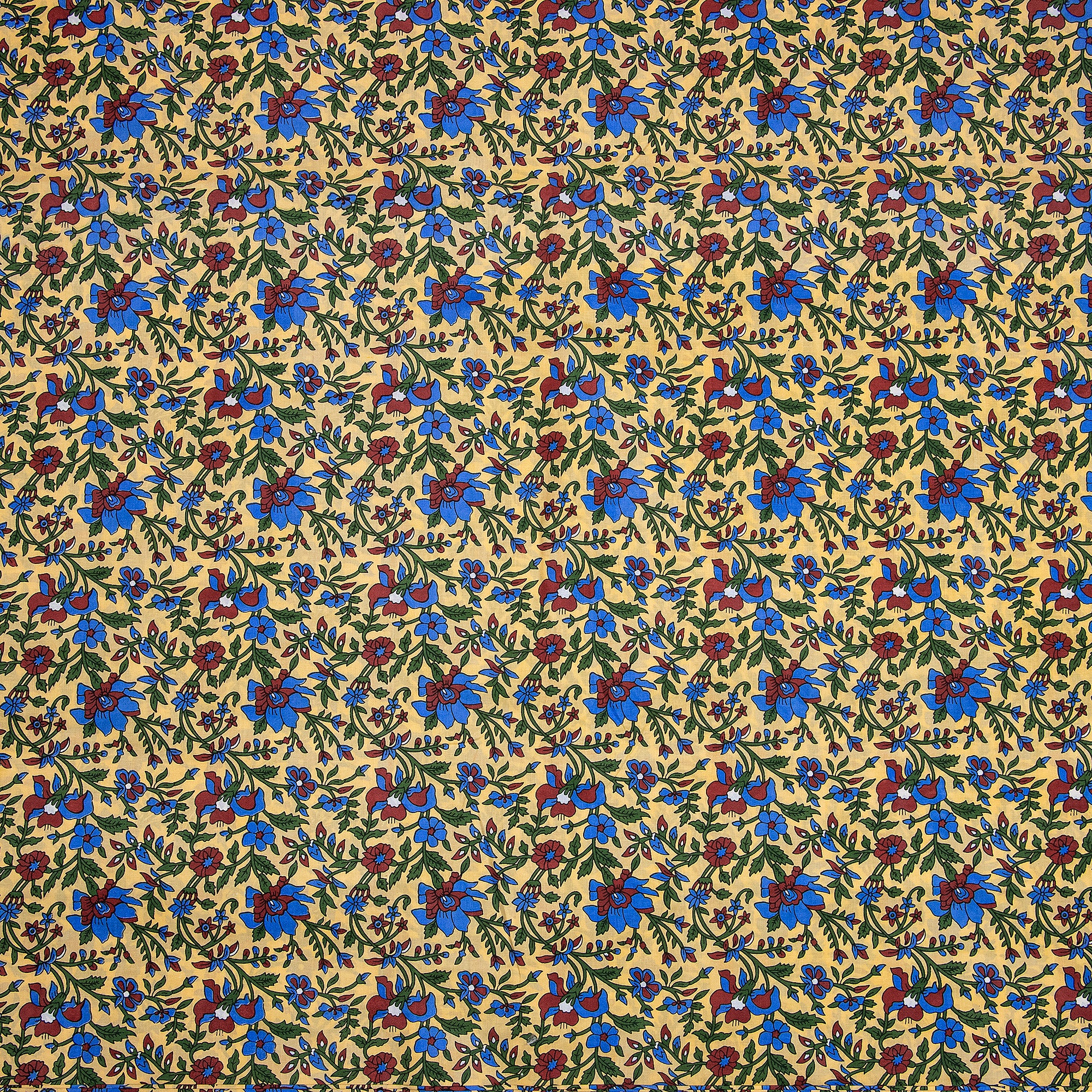 Multicolor Floral Block Print Fabric