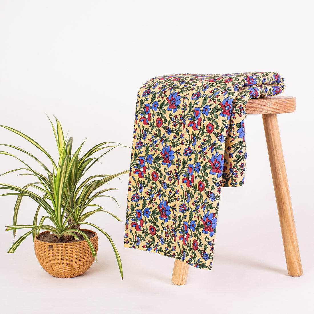 Multicolor Floral Block Print Fabric