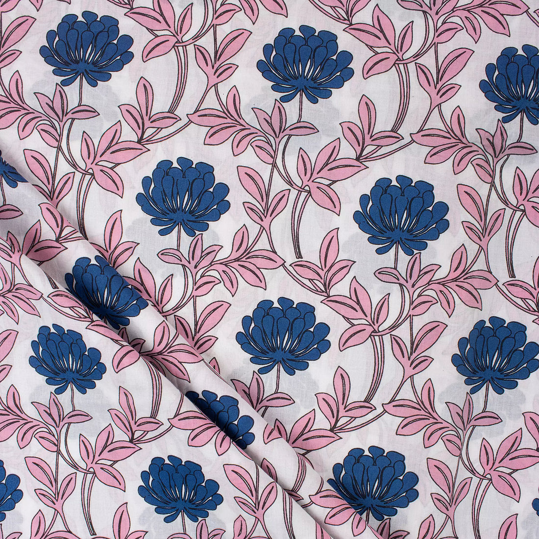 Premium Floral Quality Hand Block Printed Fabric