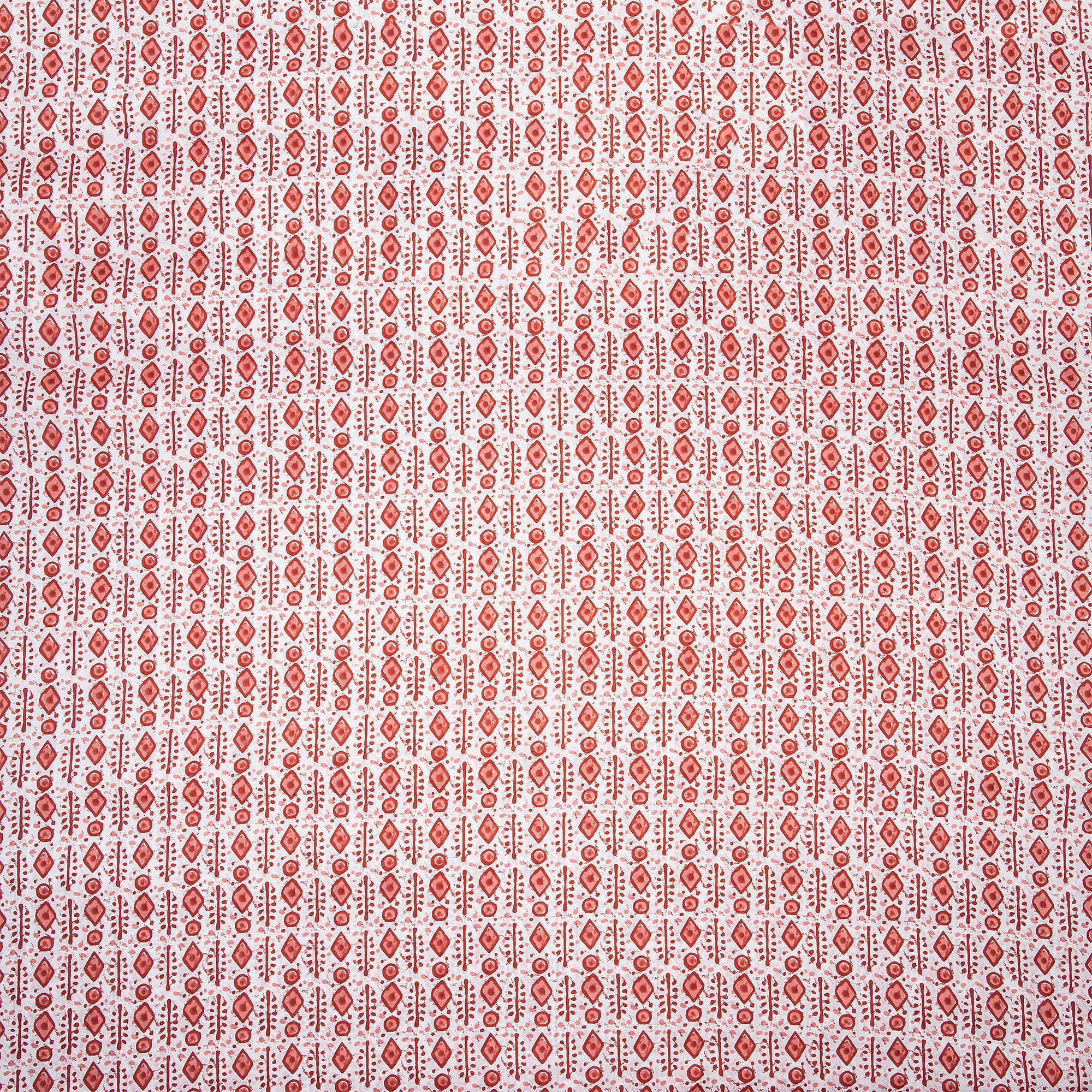 Geometry Pink Hand Block Pure Cotton Fabric